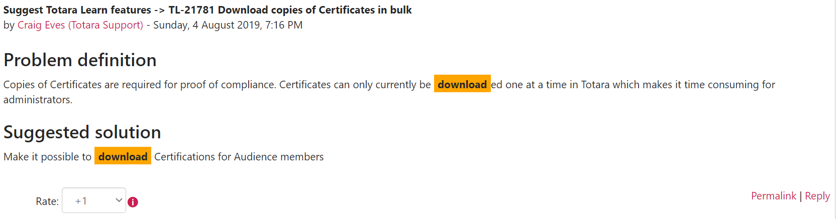 Is it possible to bulk download certifications (evidence)