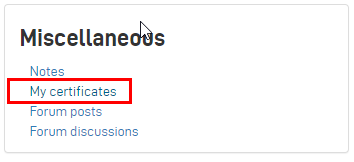 Image of Miscellaneous block from User Profile
