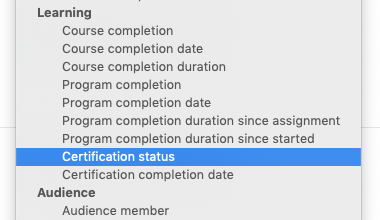 Certification status rule