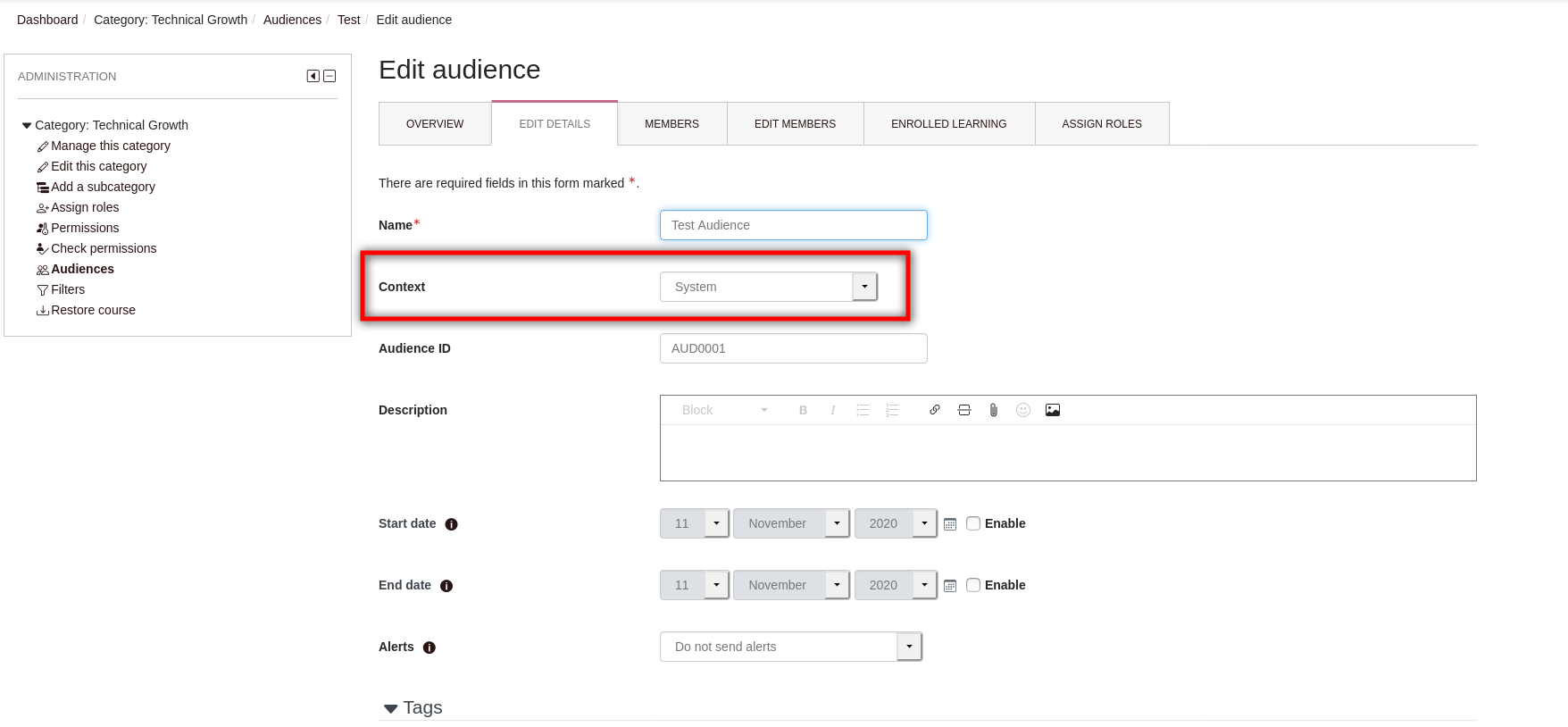 Edit Audience