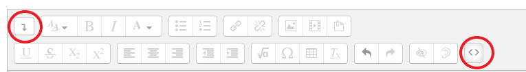 html editor buttons