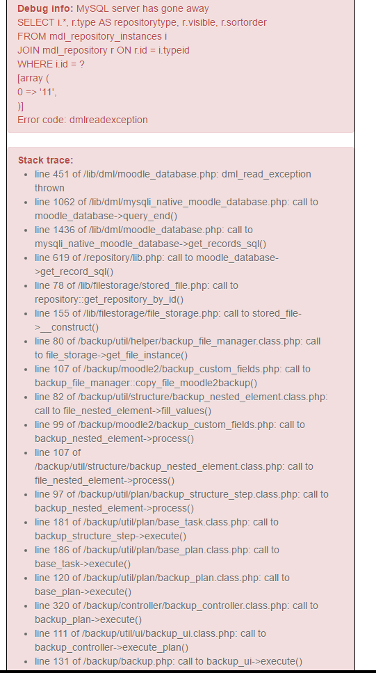 Debugging info