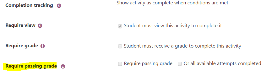 passing grade